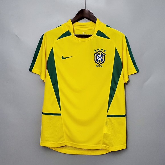 Tailandia Camiseta Brasil Replica Primera Ropa Retro 2002